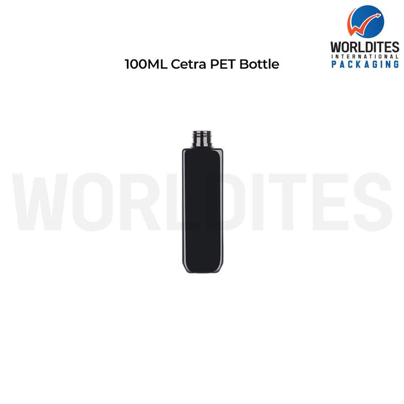 100ML Black Cetra PET Bottle for Cosmetic & Personal Care Packaging