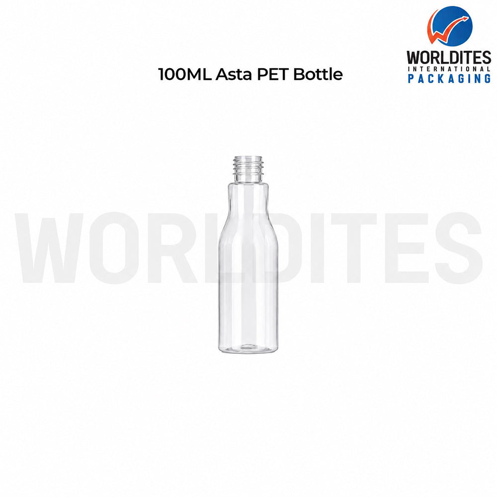 100ml Clear Asta PET Bottle for Cosmetic & Personal Care Packaging