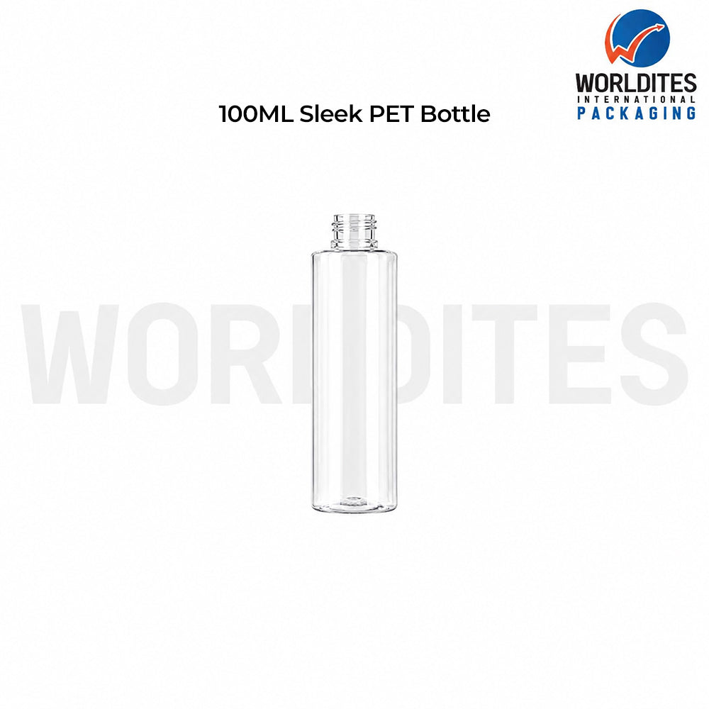 100ml Clear Sleek PET Bottle for Cosmetic & Personal Care Packaging