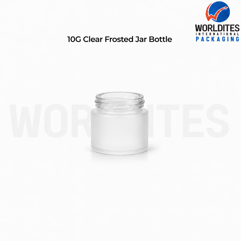 10g Clear Frosted Glass Cosmetic Jar for Cream & Skincare Products