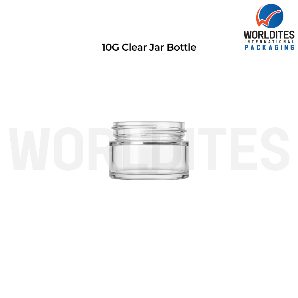 10g Clear Glass Cosmetic Jar for Cream & Skincare Products