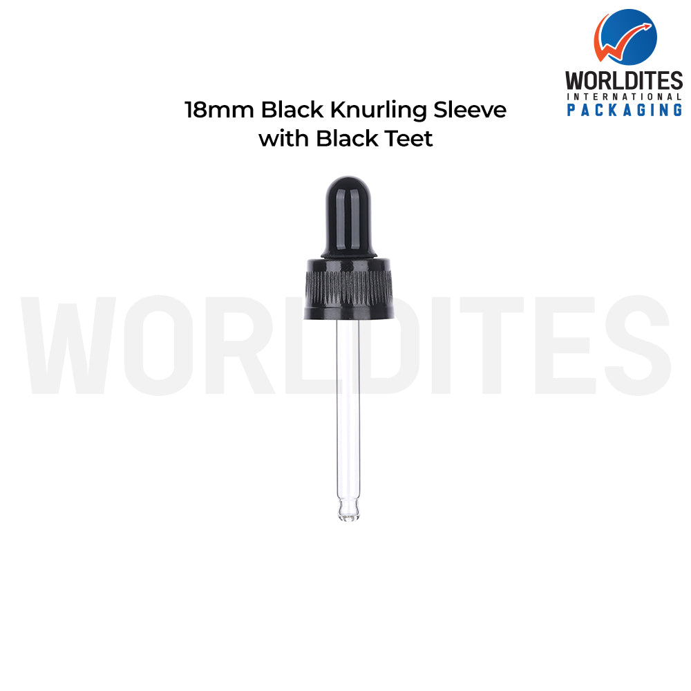 Black Knurling Sleeve Black Teat & Tube | Premium Cosmetic Packaging
