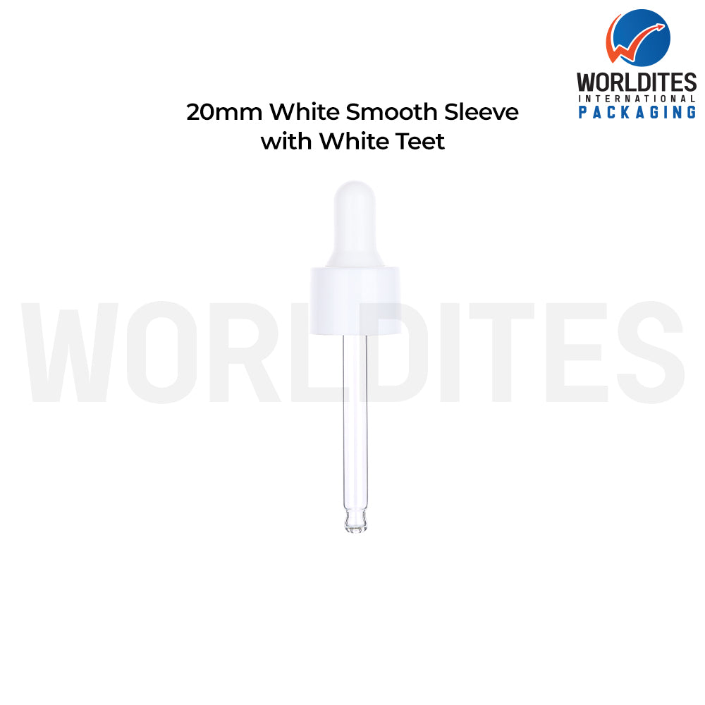 20MM White Smooth Sleeve White Teat & Tube | Premium Cosmetic Packaging