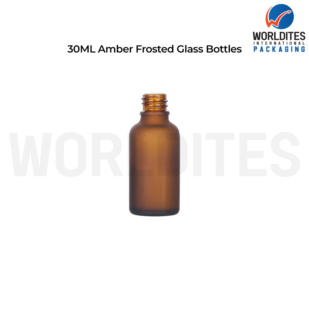 30ml Amber Frosted Glass Dropper Bottle for Skincare & Cosmetic Products