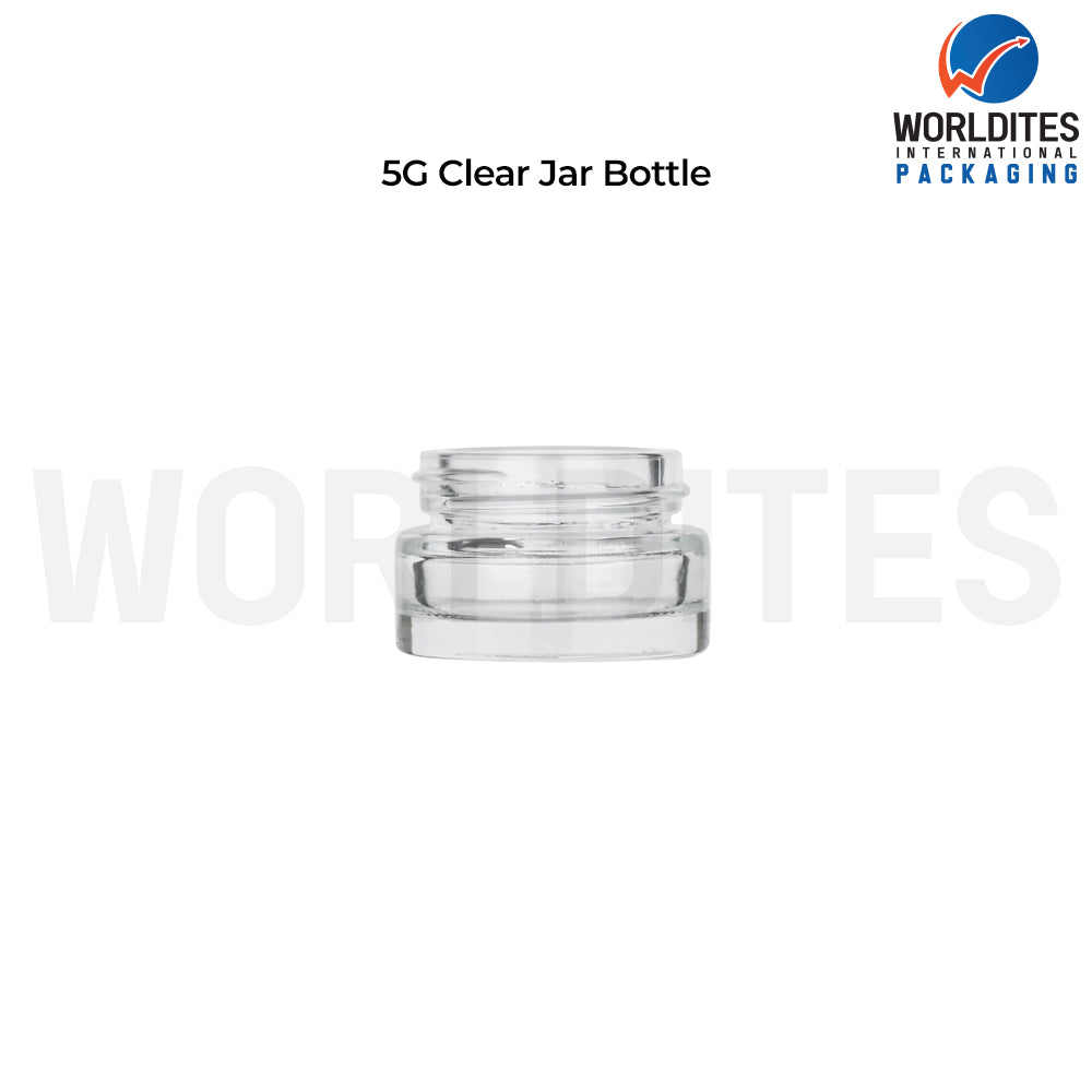 5g Clear Glass Cosmetic Jar for Cream & Skincare Products