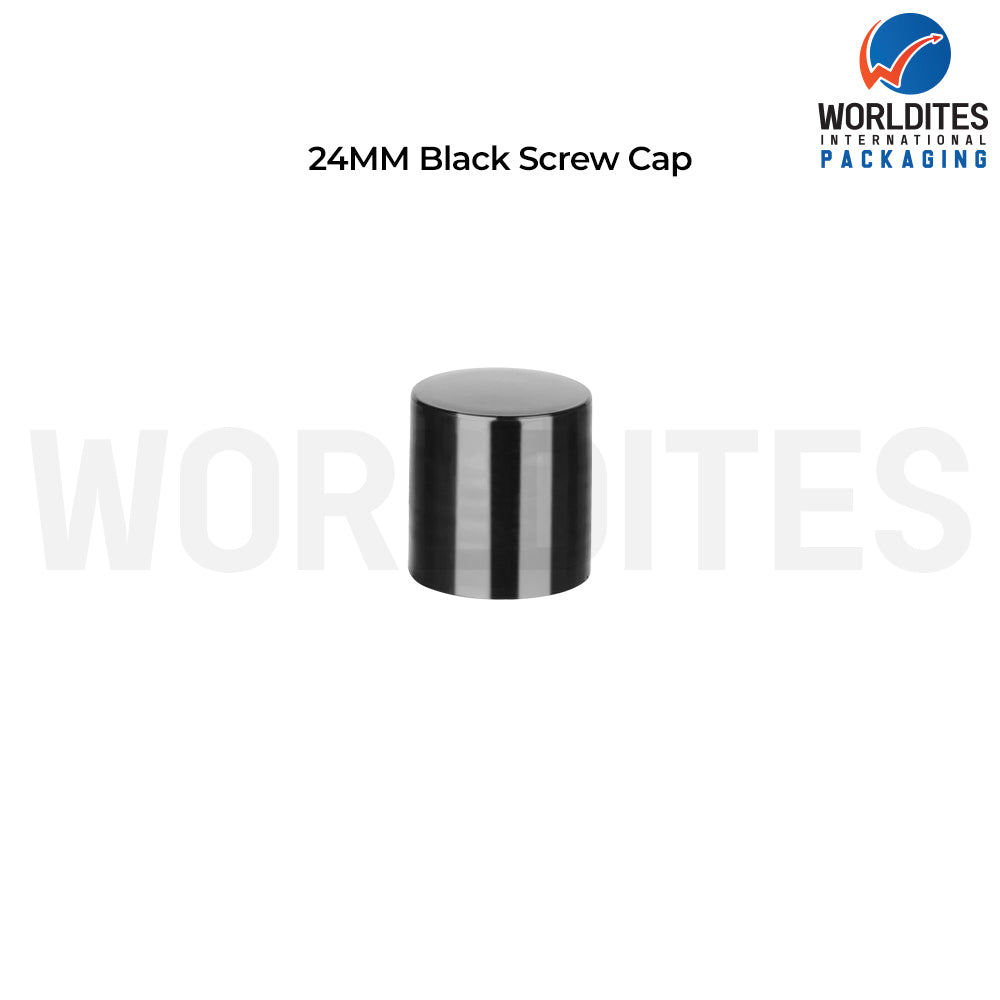 20mm Black long Screw Cap for Cosmetic Bottles | Plastic Bottle Closure