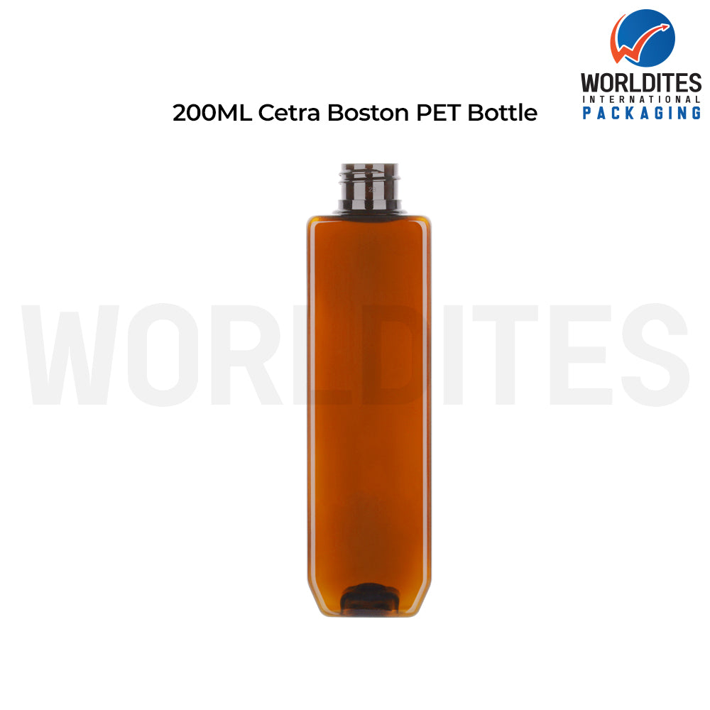 200ml Amber Cetra PET Bottle for Cosmetic & Personal Care Packaging