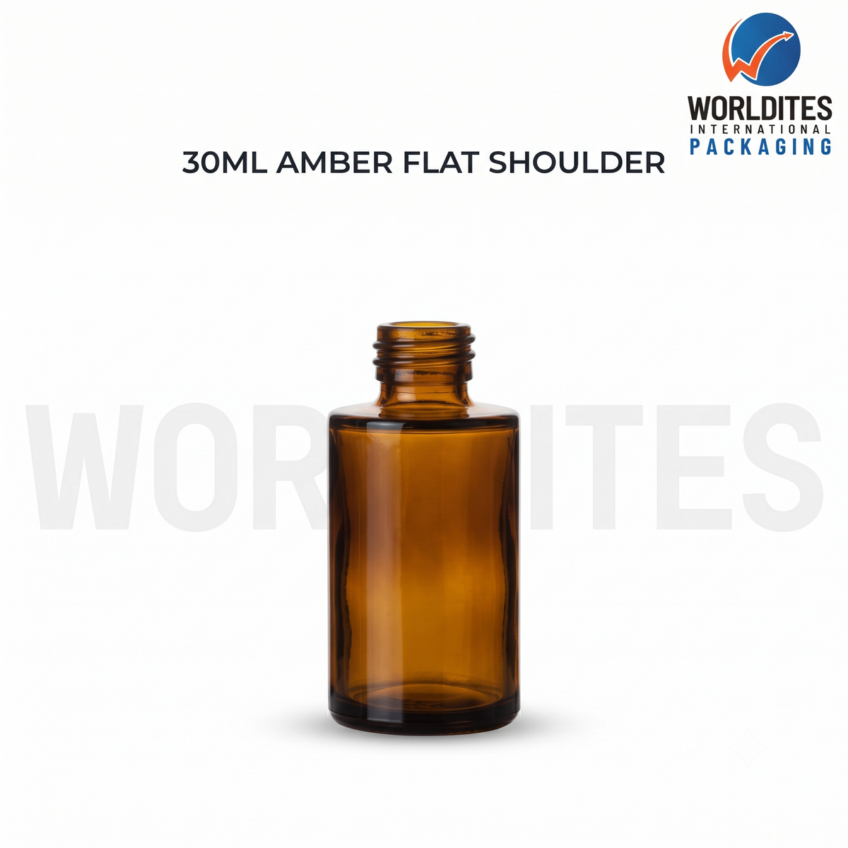 20Ml Amber Flat Shoulder Glass Dropper Bottle For Skincare & Cosmetics Products