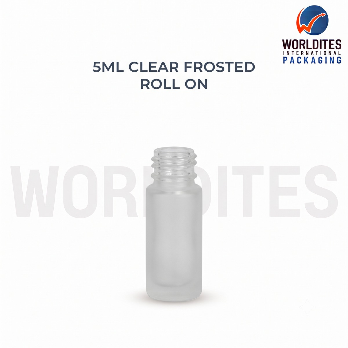 5ML Clear Frosted Glass Roll-On Bottle with Roller Ball – Reusable & Leak-Proof