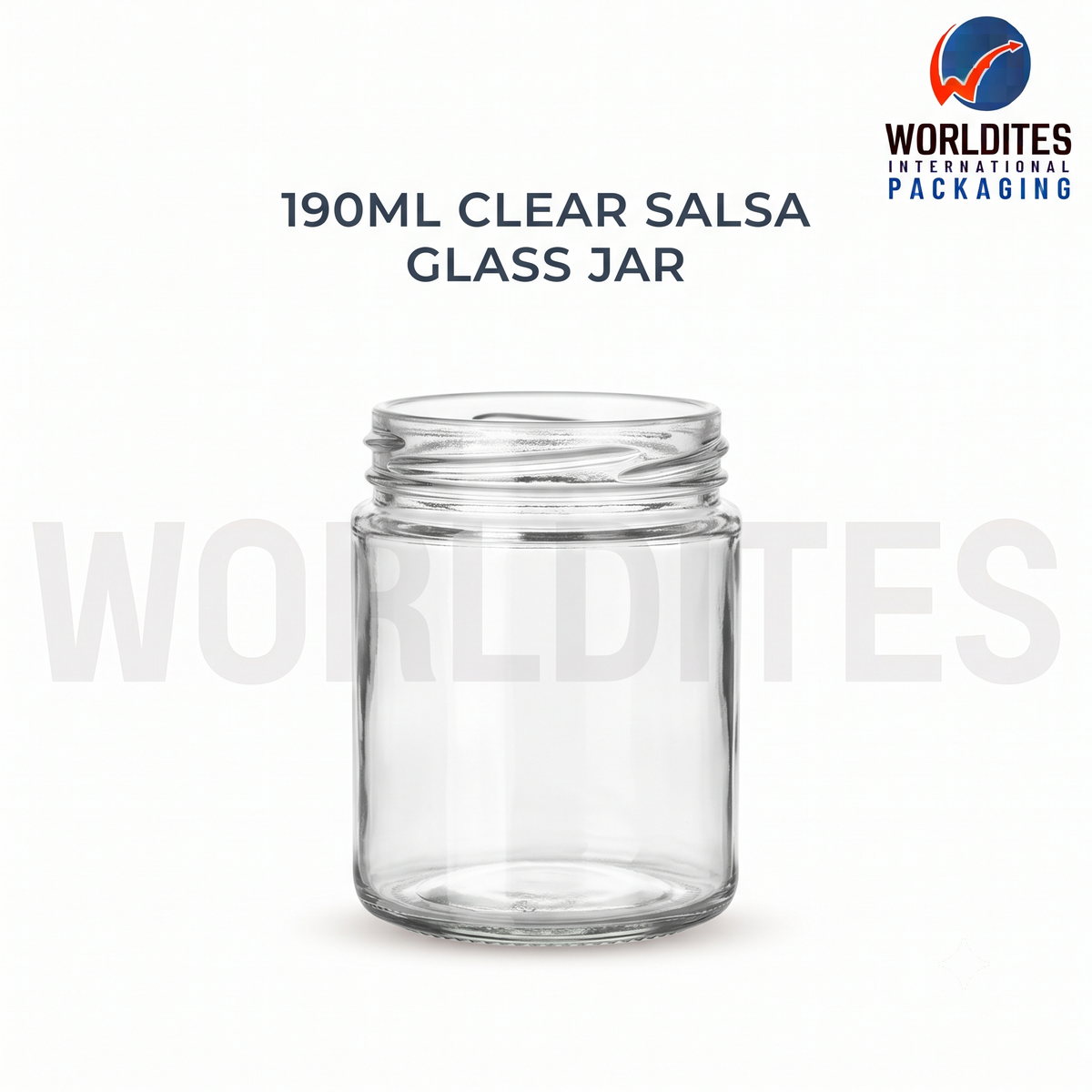 190ML Salsa Clear Glass jar