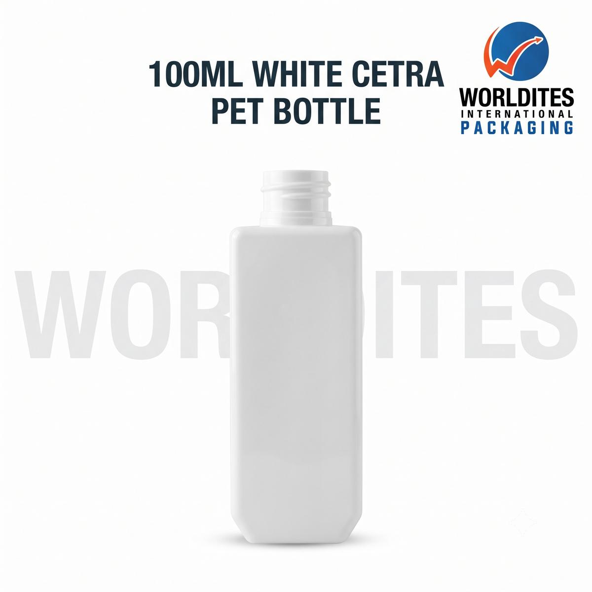 100ml White CetraPET Bottle for Cosmetic & Personal Care Packaging