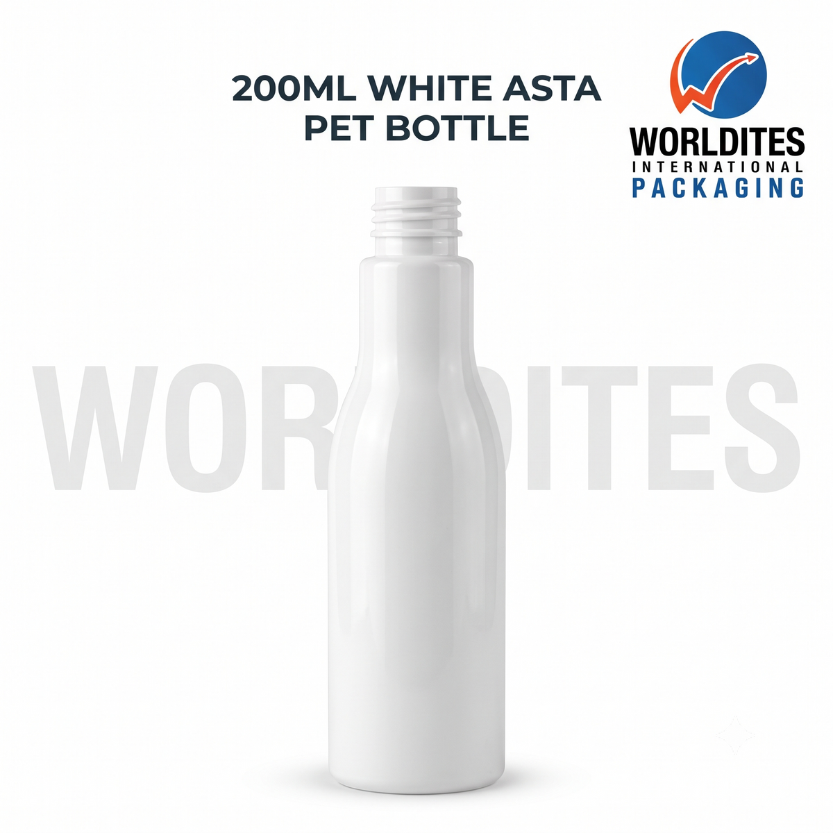 200ml White Asta PET Bottle for Cosmetic & Personal Care Packaging