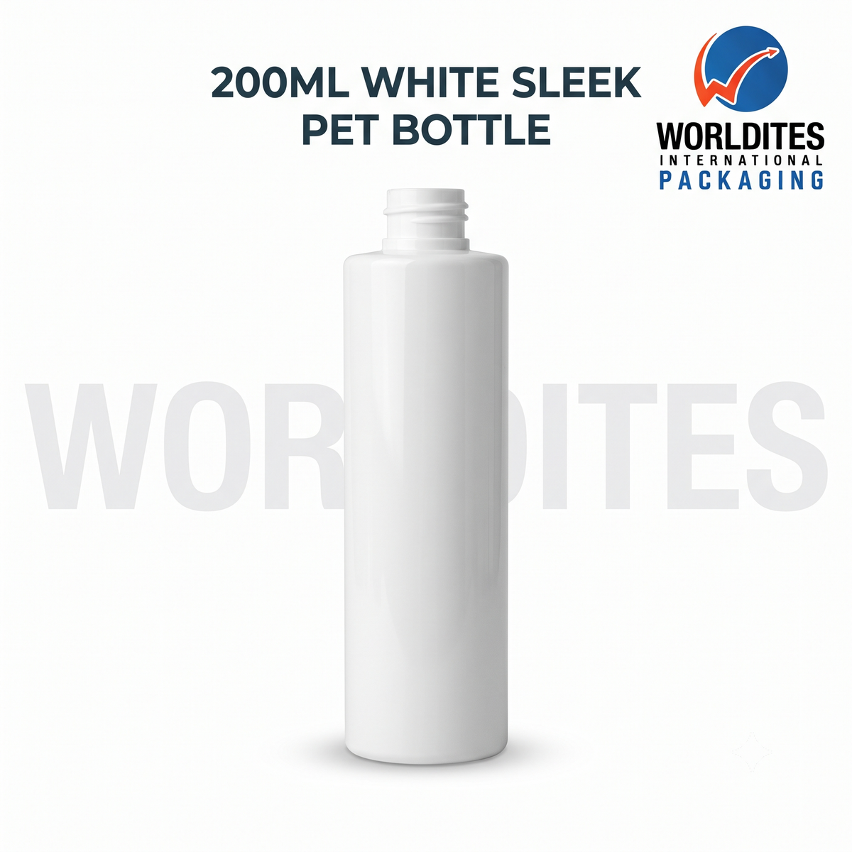 200ml White SleekPET Bottle for Cosmetic & Personal Care Packaging