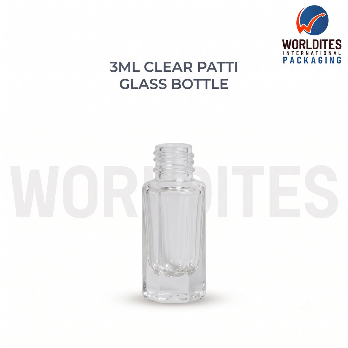 3ML PATTI CLEAR GLASS BOTTLE FOR Roll-On Bottle with Roller Ball – Reusable & Leak-Proof