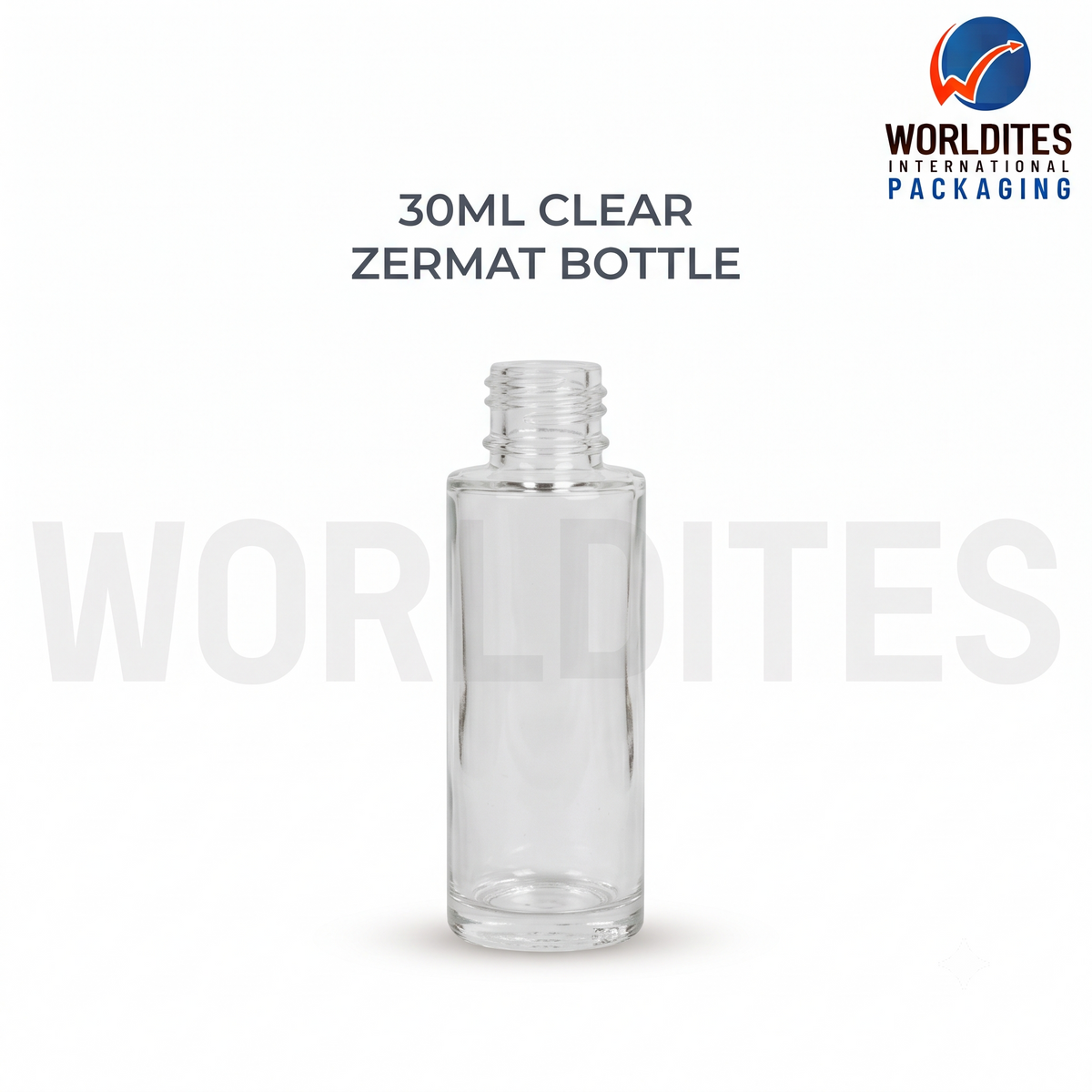 30ML CLEAR ZERMAT GLASS BOTTLE for Skincare & Cosmetic Products