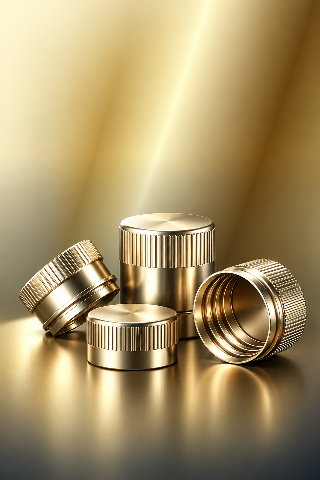 Metallized screw caps