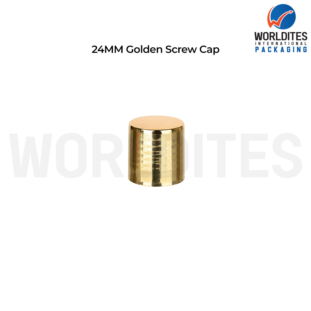 Golden Screw Cap for Cosmetic Bottles | Plastic Bottle Closure