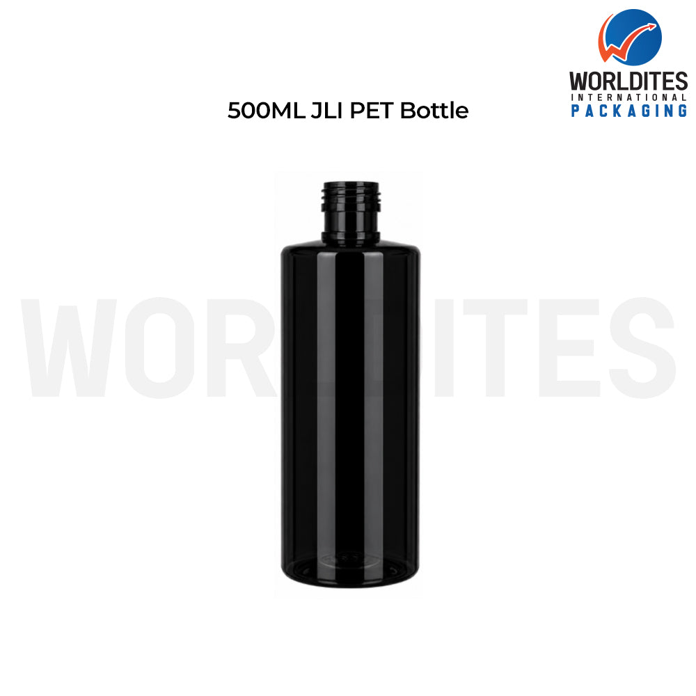 500ML Black Jli PET Bottle for Cosmetic & Personal Care Packaging