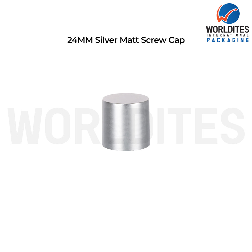 Silver Matt Screw Cap for Cosmetic Bottles | Plastic Bottle Closure